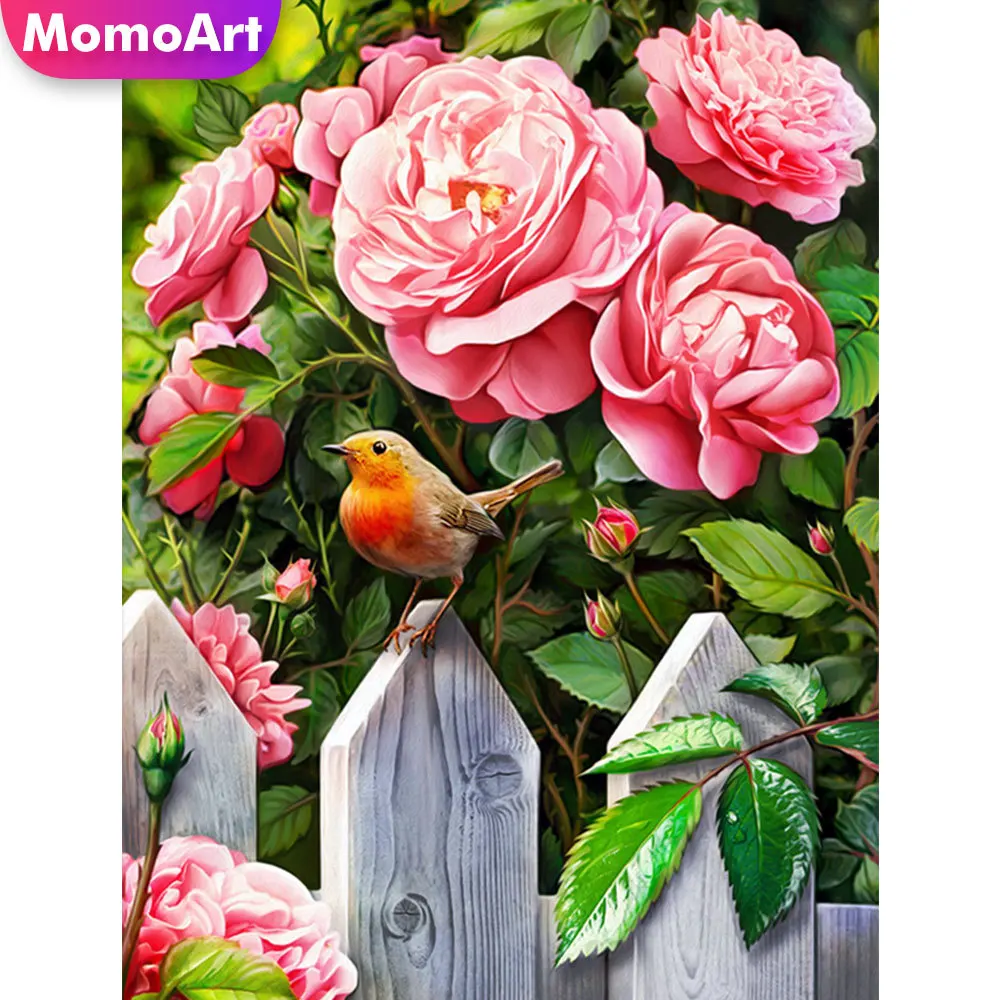 

MomoArt Алмазная мозаика птицы подарок ручной работы Алмазная вышивка животные полная площадь картина стразами рукоделие хобби цветы декор дл...