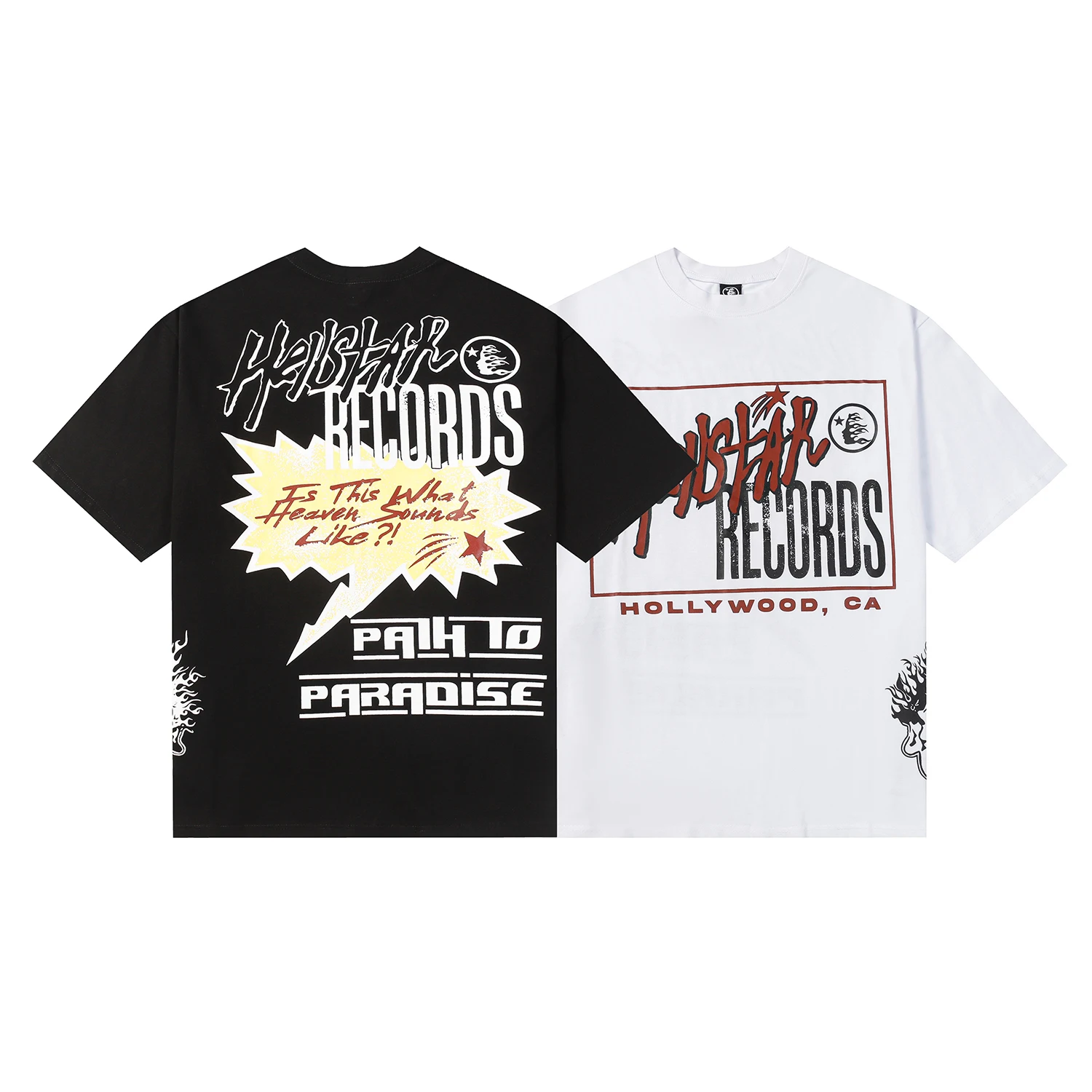 

Hellstar 2023 high quality letter-printed casual cotton top for men and women loose new short sleeve