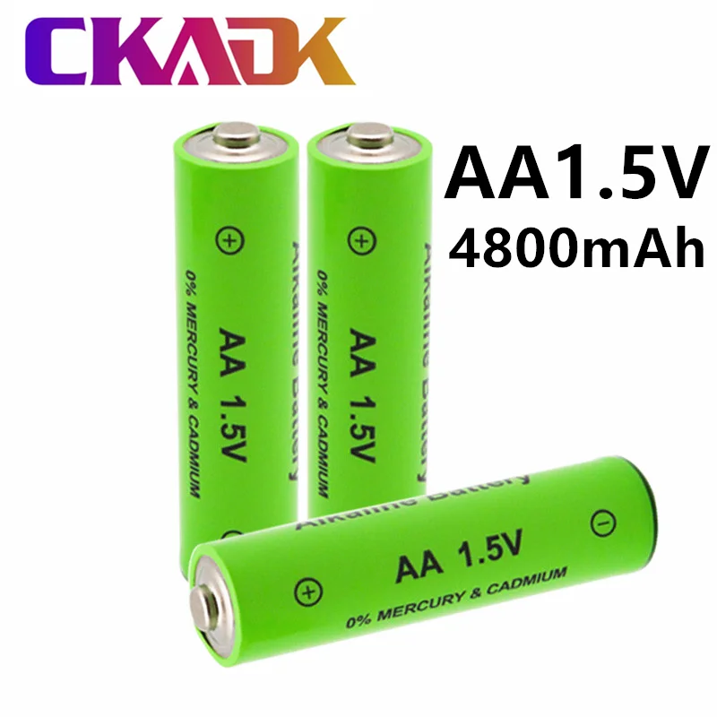 

4-12pcs High capac 1.5V AA battery Rechargeable battery 4800mAh NI-MH 1.5 V for Clocks mice computers toys so on+free shipping