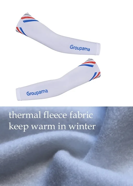 

WINTER THERMAL FLEECE 2020 GROUPAMA FDJ TEAM CYCLING JERSEY ARM WARMERS SUN UV TECTION ONE PAIR SZIE XS-4XL