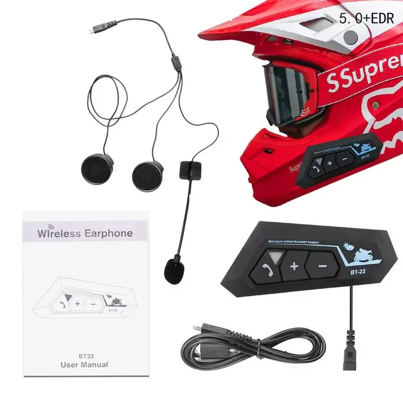 

NEW2023 Bluetoothes Motorcycle Helmets Headset Wireless Motorbike Intercom Speaker Stereo Music Automatic Answer High-fidelity S
