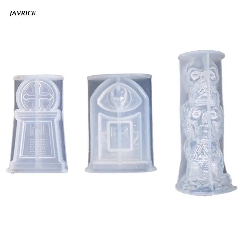 

Silicone Coffin Resin Mold 3D Halloween Tombstone Coffin with Skulls Epoxy Resin Casting Mold Halloween Supplies
