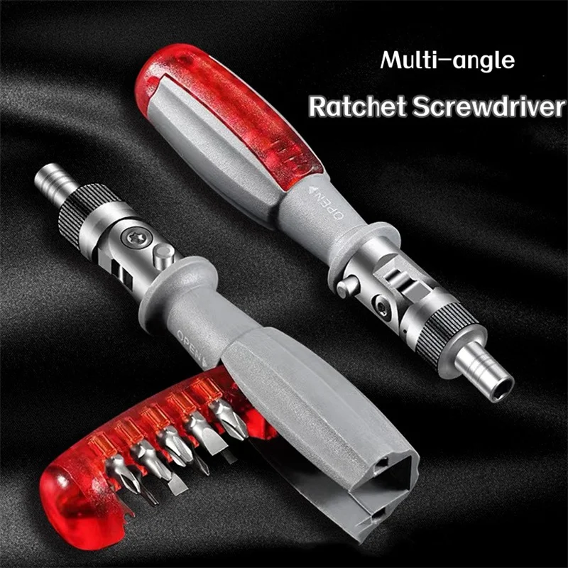 

11 In 1 Multi-angle Foldable Ratchet Screwdriver Torx Multi-Bit Screw Driver Electrician Disassembly Hand To Screwdrivers