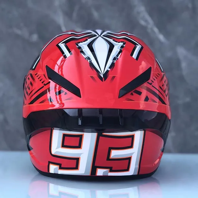 Women Red Color Helmet Men Motorcycle Full Face Racing Helmet Single Visor Helmet Protection Gear Head Helmets Capacete 6