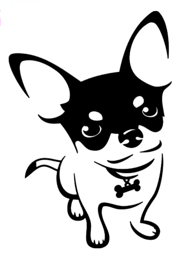 

Car Stickers Vinyl Decals Cute Chihuahua Dog Decorative Accessories to Cover Scratches Sunscreen Waterproof Decal Y115#