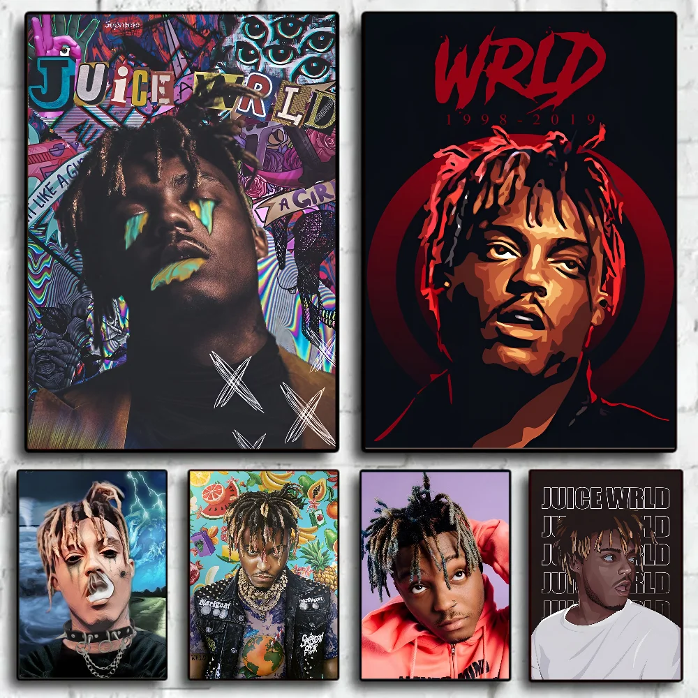 Классические винтажные постеры Juice Wrld винтажный декор для комнаты дома бара кафе