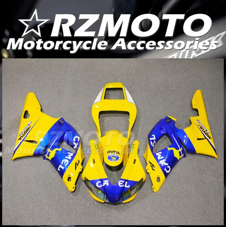 

Новый комплект обтекателей из АБС-пластика для мотоцикла, подходит для YAMAHA YZF- R1 1998 1999 98 99 R1, кузов под заказ, синий, желтый