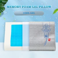 Summer Gel Memory Foam Pillow Ice Cooling Orthopedic Health Care Neck Pillow Slow-Rebound Cervical Cushion for Sleeping Bedding
