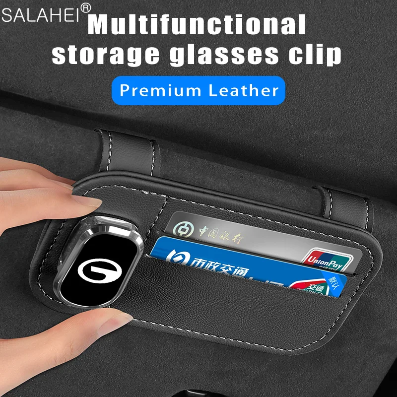 

Car Leather Glasses Clip Sun Visor Sunglass Storage Holder For Trumpchi Gac Gs4 Gs5 Coupe Ga4 Gs8 Gm8 Auto Interior Accessories