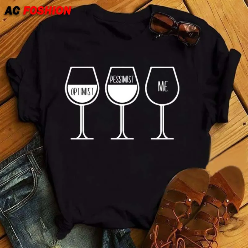 

Women T Shirts Goblet Wine Print T Shirt Women Casual Short Sleeve Loose Tshirt Summer Women Tee Shirt Tops Camisetas Mujer