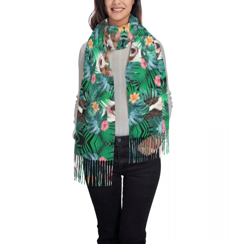 Рисунок 2 - Модная зимняя теплая шаль с рисунком