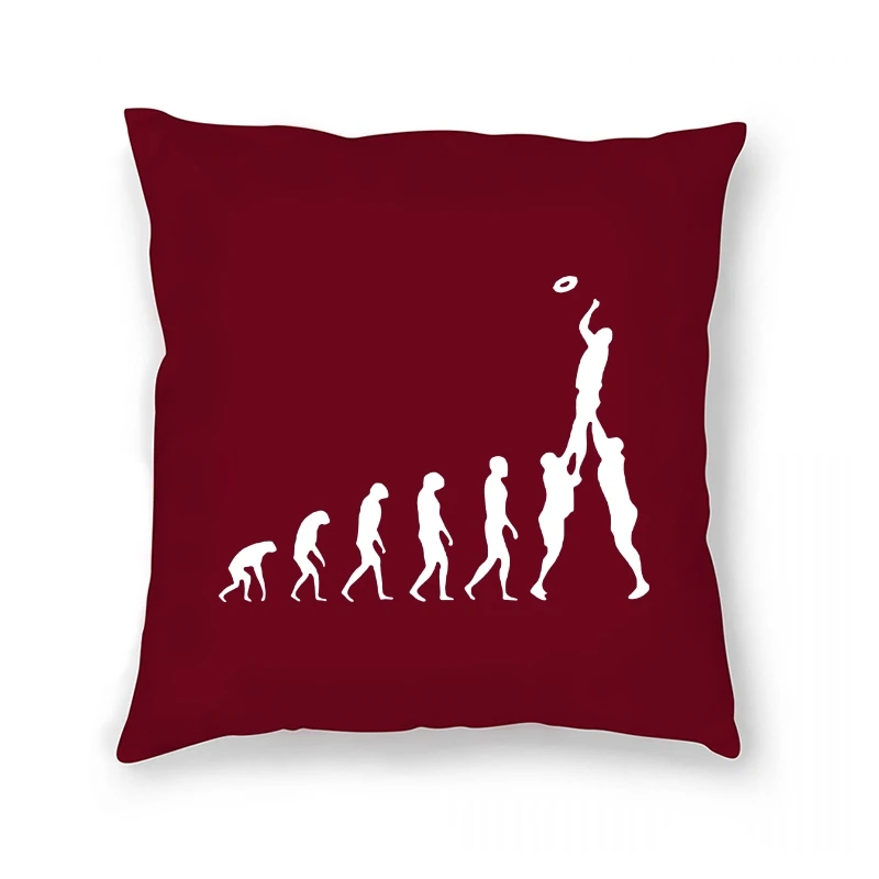 

Rugby Evolution of Funny Printed Pillow Case