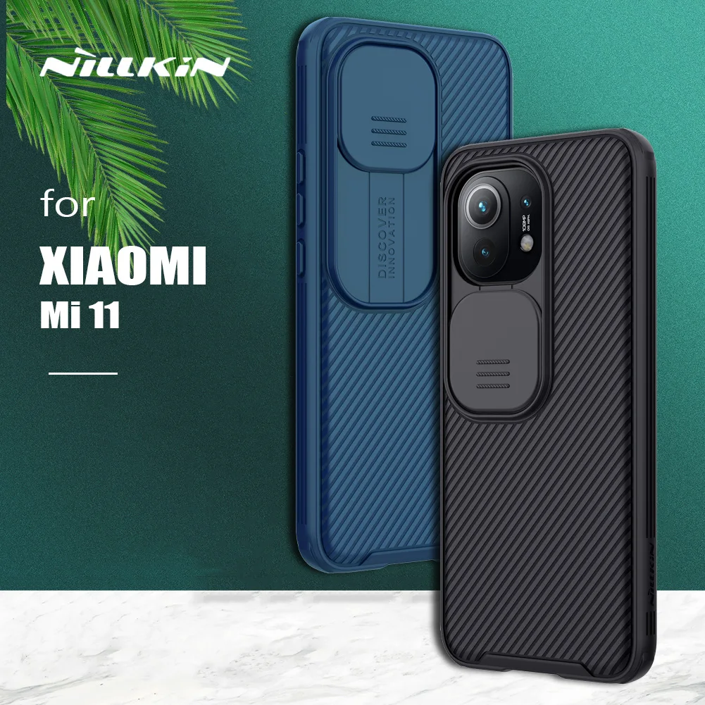 

for Xiaomi Mi 11 Case Nillkin CamShield Case Slim Slide Camera Protection Lens Ultra-Thin Back Cover for Xiaomi Mi 11 Mi11 Case