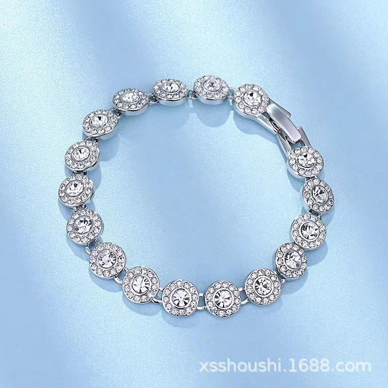 Женский Классический комплект ювелирных изделий из серебра пробы с круглым