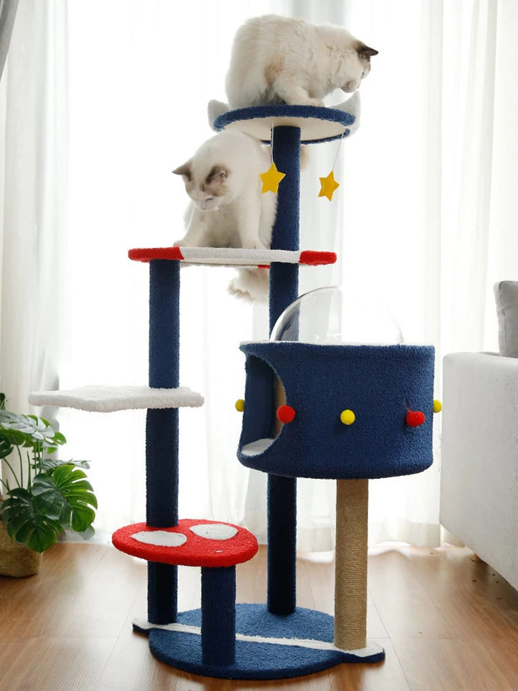

Tower for Cats Scratcher Newly Furniture for Pets Capsule Scratching Post Tree Pet Shop Cat Supplies Products Home Garden