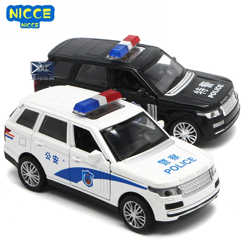 

Nicce 1:36 Rover Range Police Car High Simulation Alloy Car Model Open Door Boy Toy Pull Back Car Model E180
