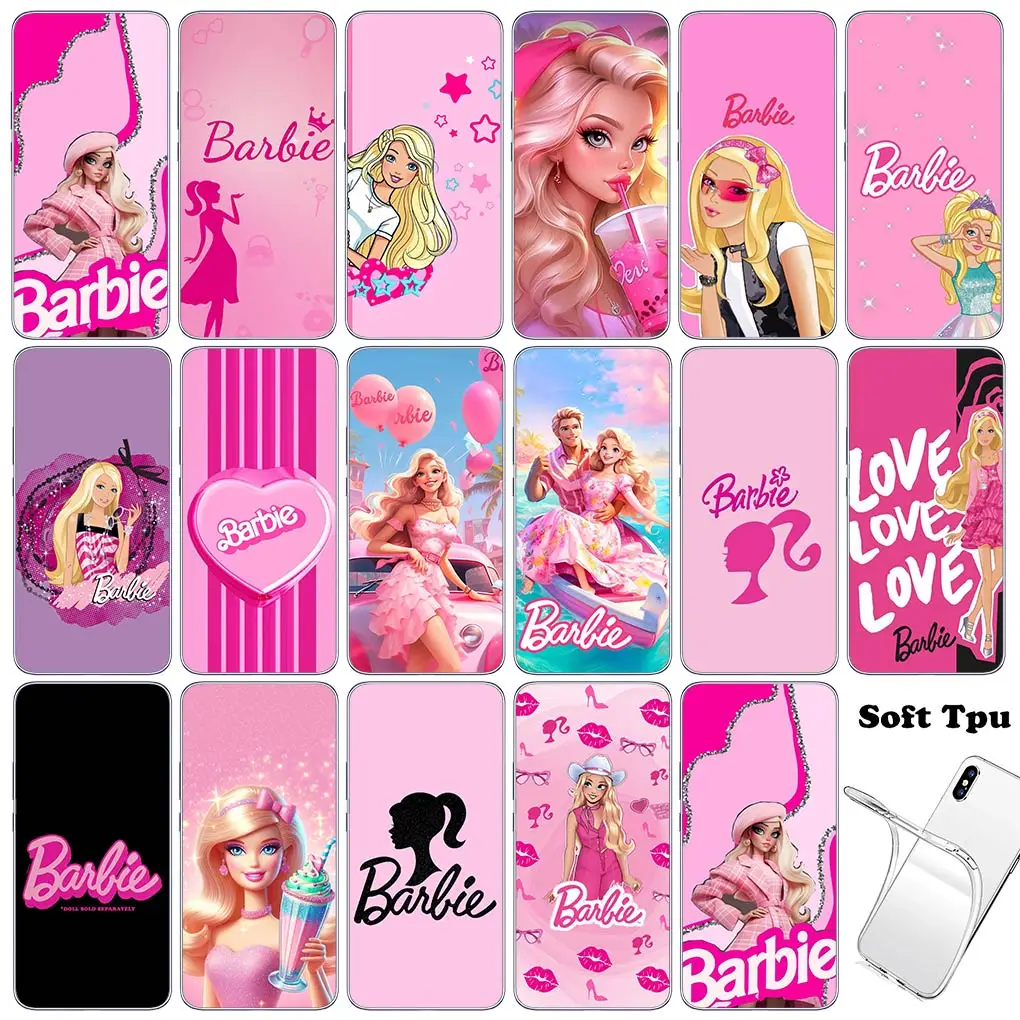 Princess Poster B-Barbie Anime TPU Case for Motorola Moto G04 G71 G73 G32 G34 G52 G8 G7 G9 G24 Power Plus E14 Phone Cover Casing