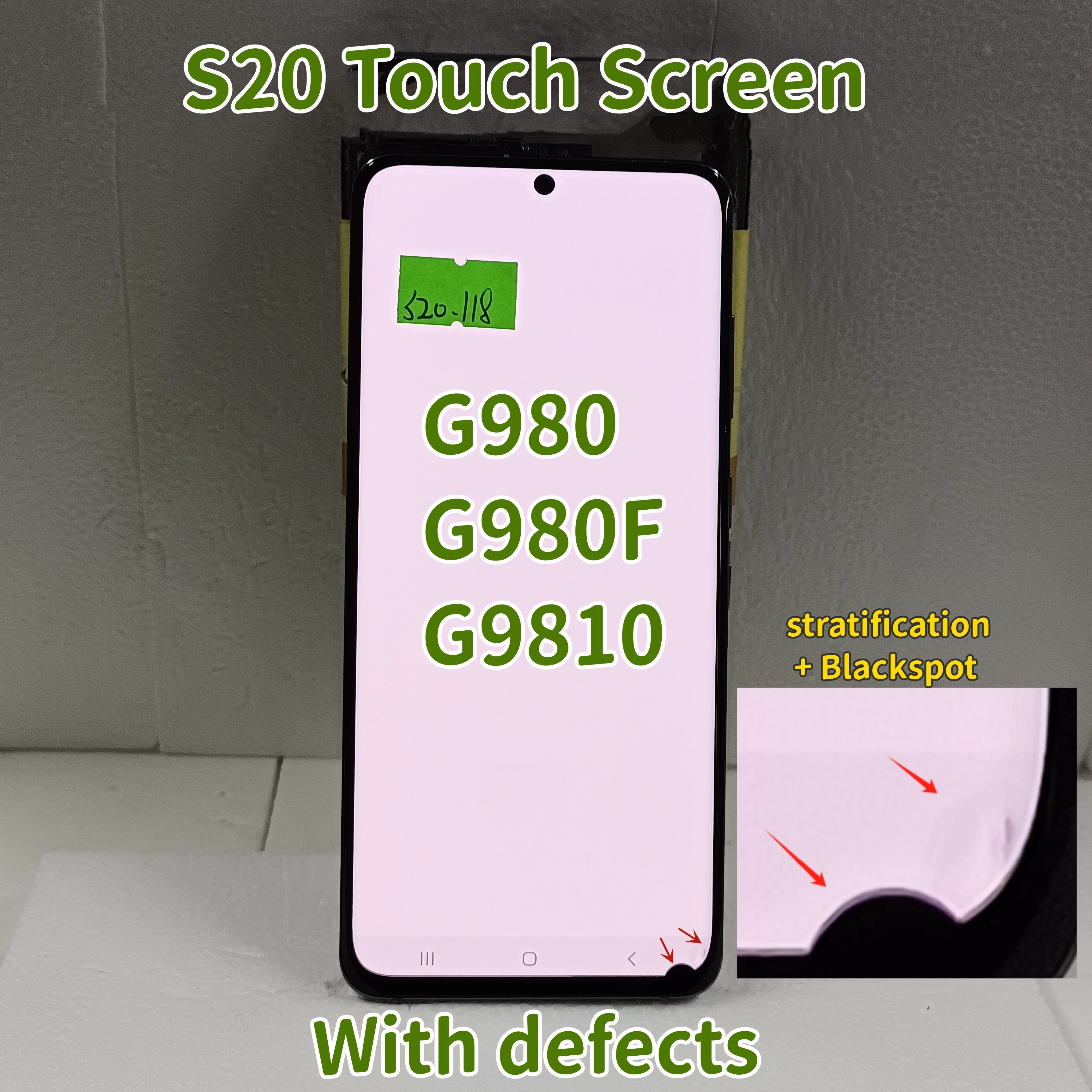 100% протестированный ЖК-экран Amoled для Samsung Galaxy S20 G980 G980f G981u G9810 с рамкой дисплея