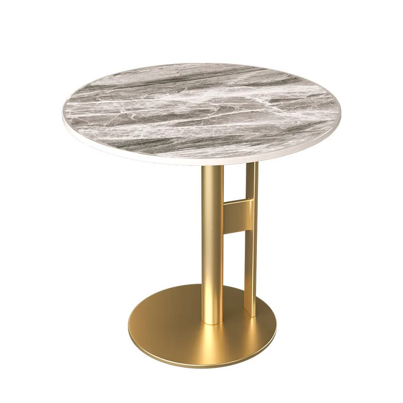 Современный роскошный металлический стол кофейный черный кухонный вход