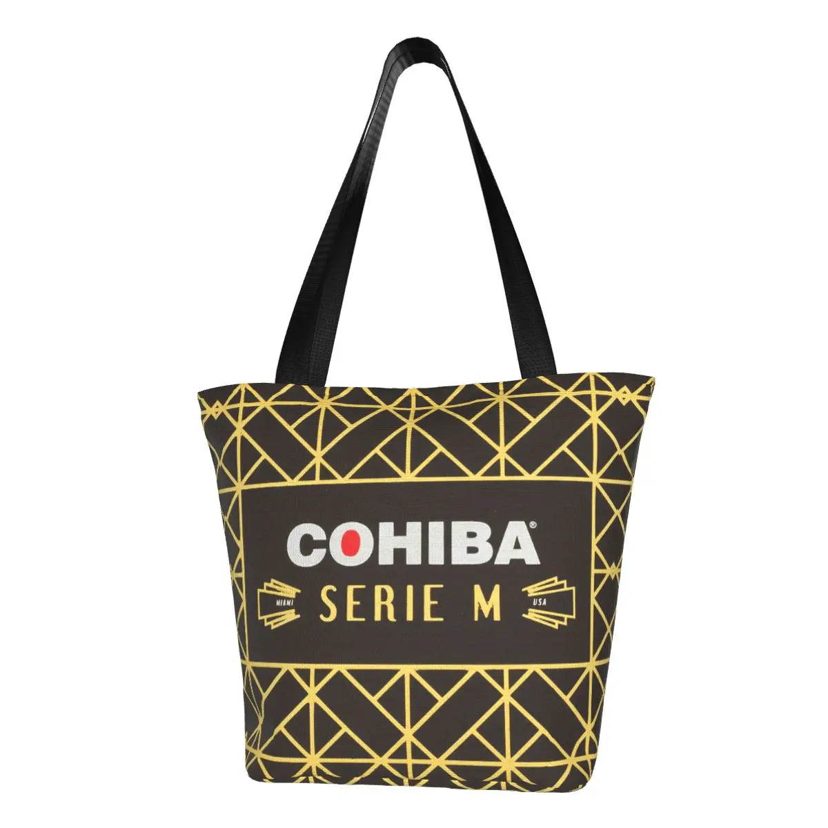 

Кубинские сигары Cohiba продуктовые сумки для покупок сумка для шоппинга Женские Симпатичные холщовые сумки для покупок на плечо вместительн...