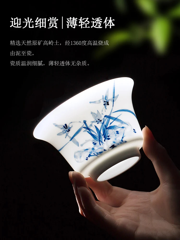 Ручная роспись сине-белая фарфоровая фотография ретро домашняя