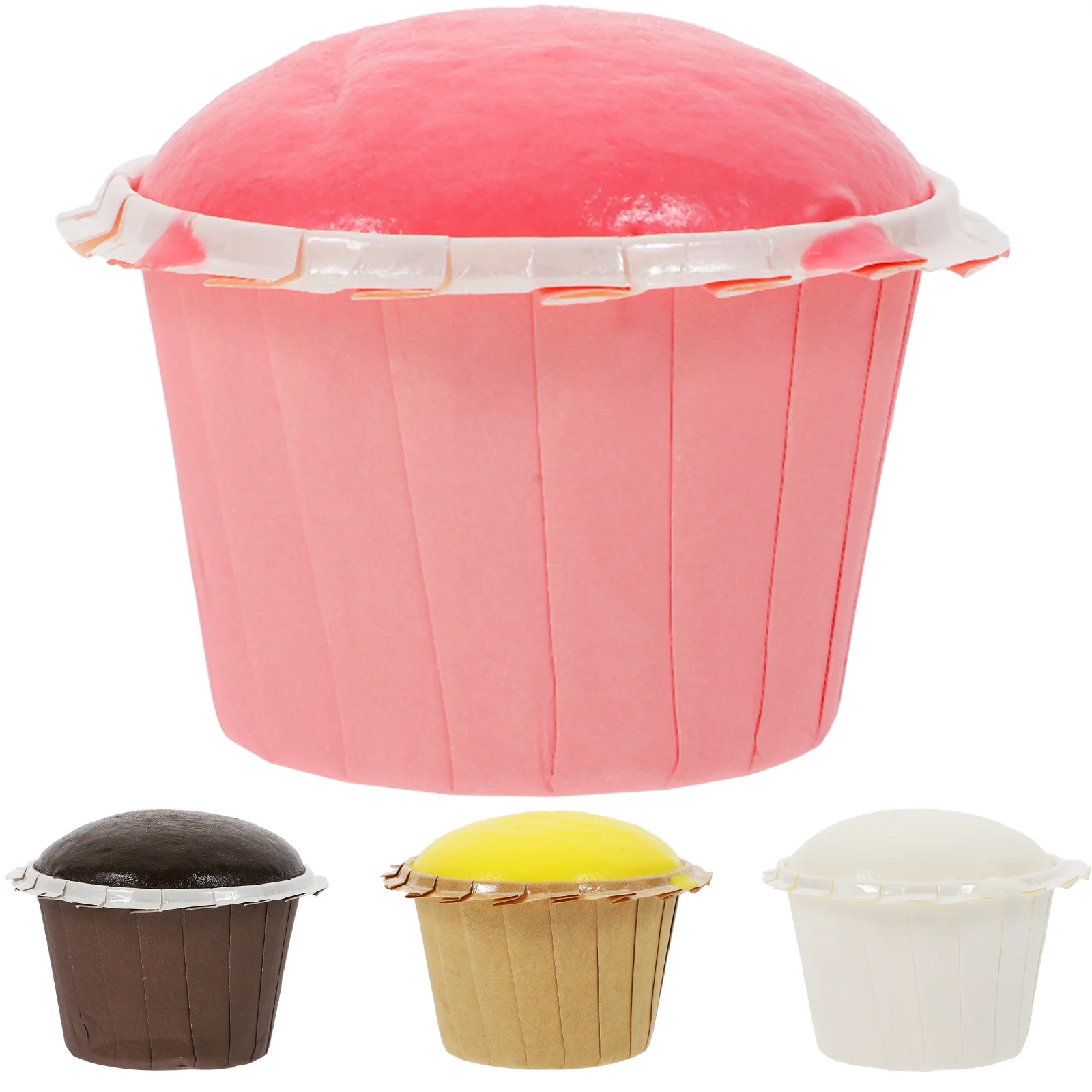 

Модель искусственного капкейка 4 шт., имитация капкейка, украшение, ролевая игра, игрушка, эластичный поддельный торт