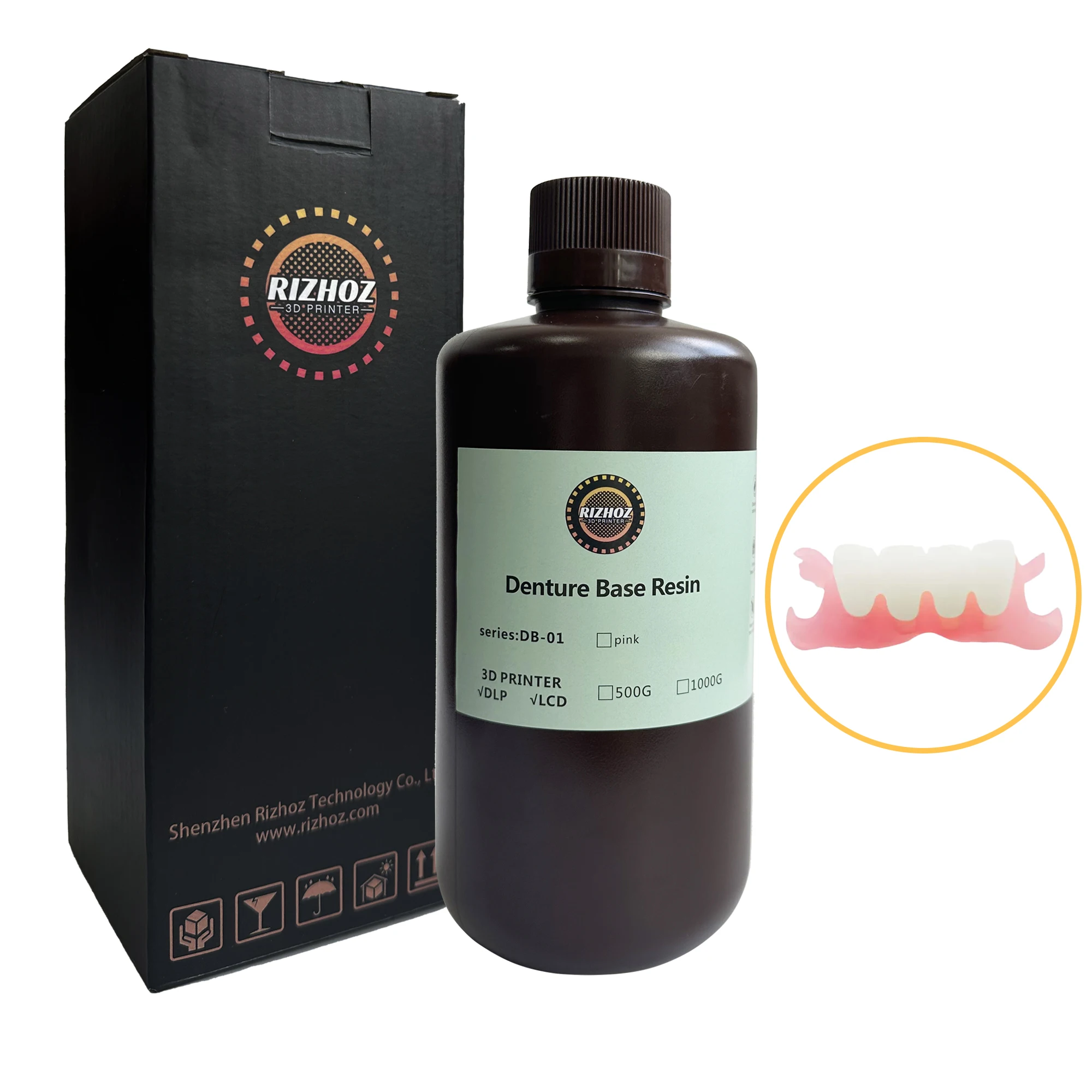 Смола для 3D принтера RIZHOZ прочная высокоточная идеально подходит обычных зубных