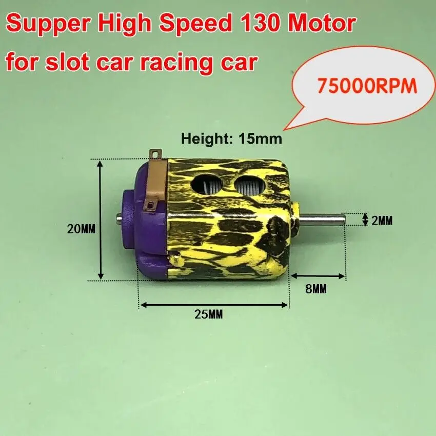 DC 2.4V-3V 75000RPM Supper Ultra High Speed Mini 130 Motor RC Toy 4WD Slot Racing Car Micro 15mm*20mm Electric Motor Fast Speed