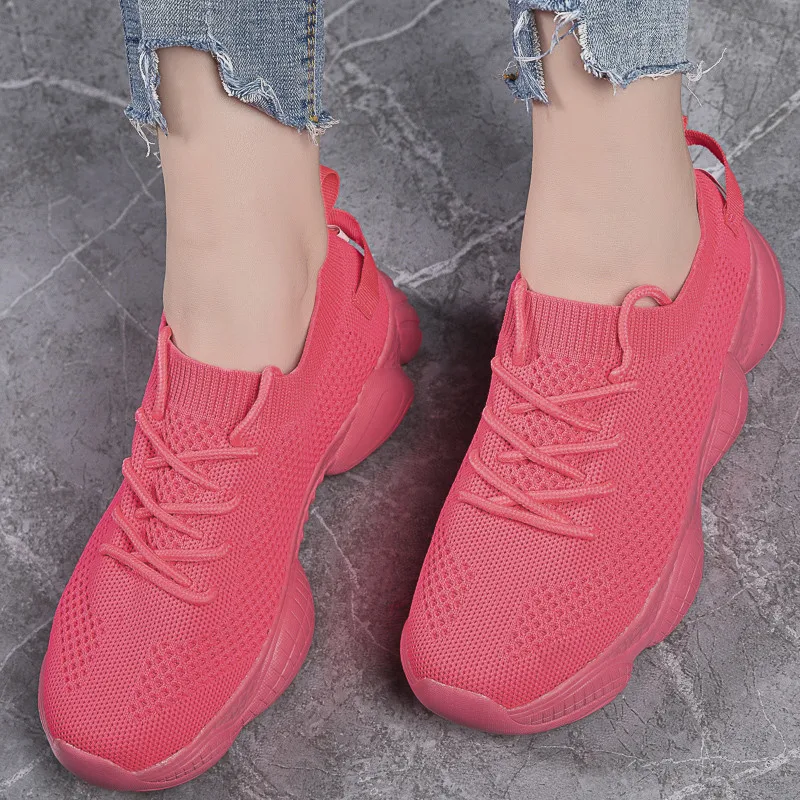 2023 Summer Hot Sale Mesh Yellow Men's Sock Sneakers Breathable Light Running Shoes Men Size 35-44 Non-slip Sport Shoes Women