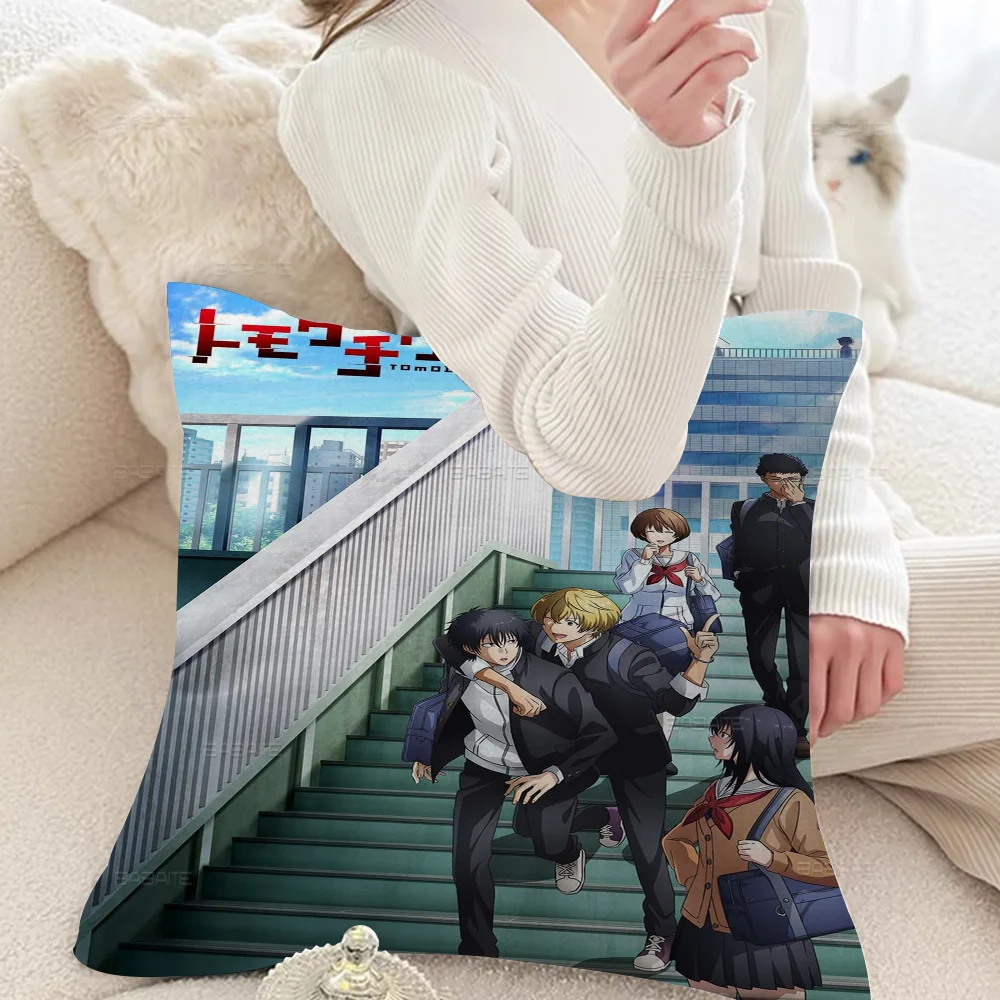 Japanese Animation Tomodachi Game Cushion Cover Polyester Sofa Cushions Decorative Throw Pillows Home Decoration Pillowcover