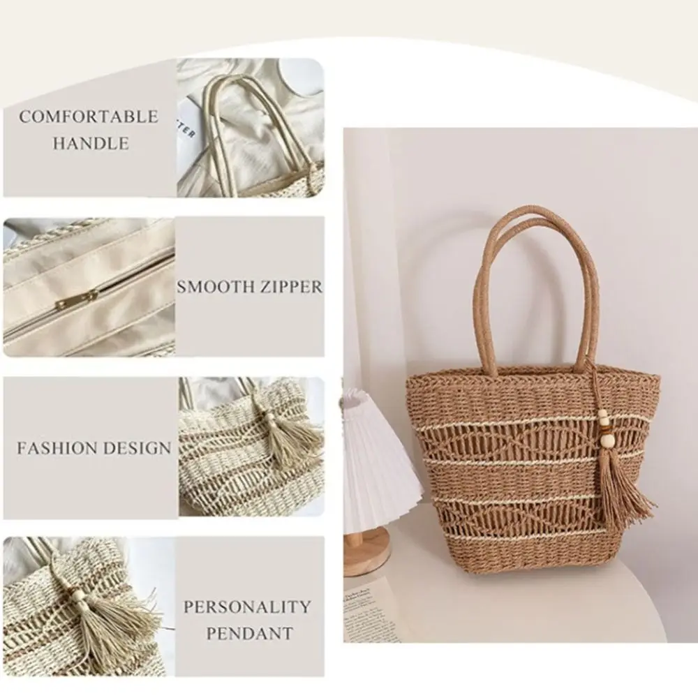 Женские тканые вместительные сумки на плечо вязаная крючком сумка женские