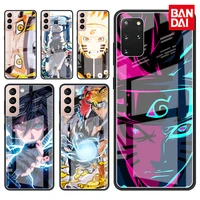 tempered glass case for samsung galaxy s22 ultra s21 plus s20 fe s10 lite s10e note 20 10 s9 s8 phone cover anime naruto sasuke