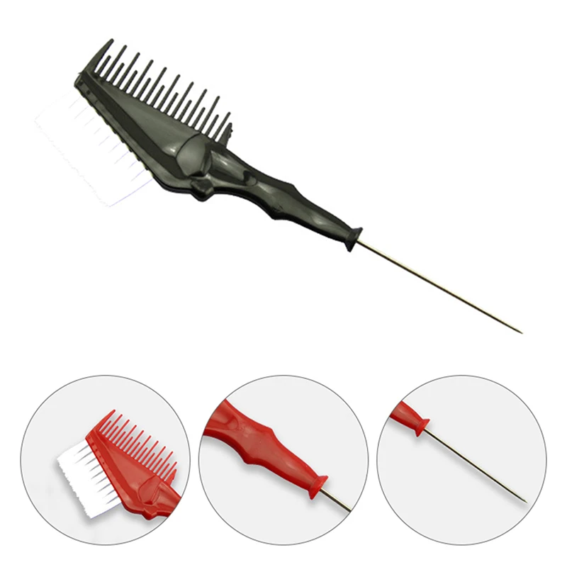 Brush Hair Dye Brushes Angled Tint Brushes With Integrated Comb Tail Tip Applicator Hair Root Touch Up Brush
