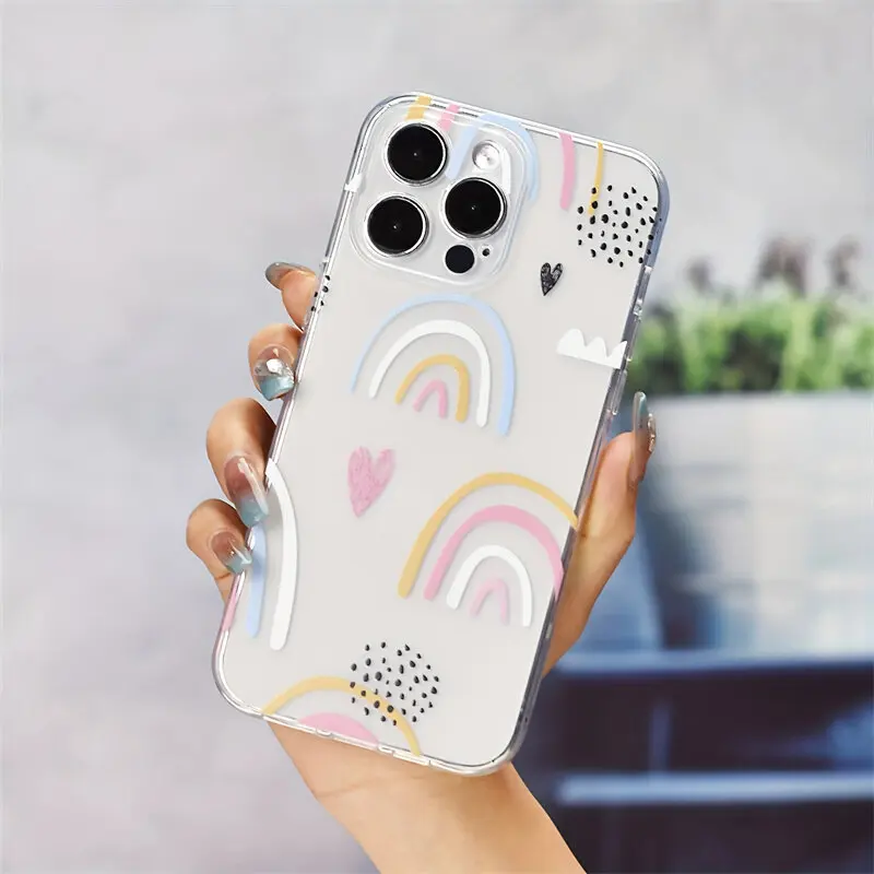 Фото Чехол с цветком персика для OPPO Reno 12F 11F 10 5G 6 8 11 12 Pro Reno 7 4G 5 6 Lite 8T A58 A78 A79 A98 5G Floral Clear Cover №4