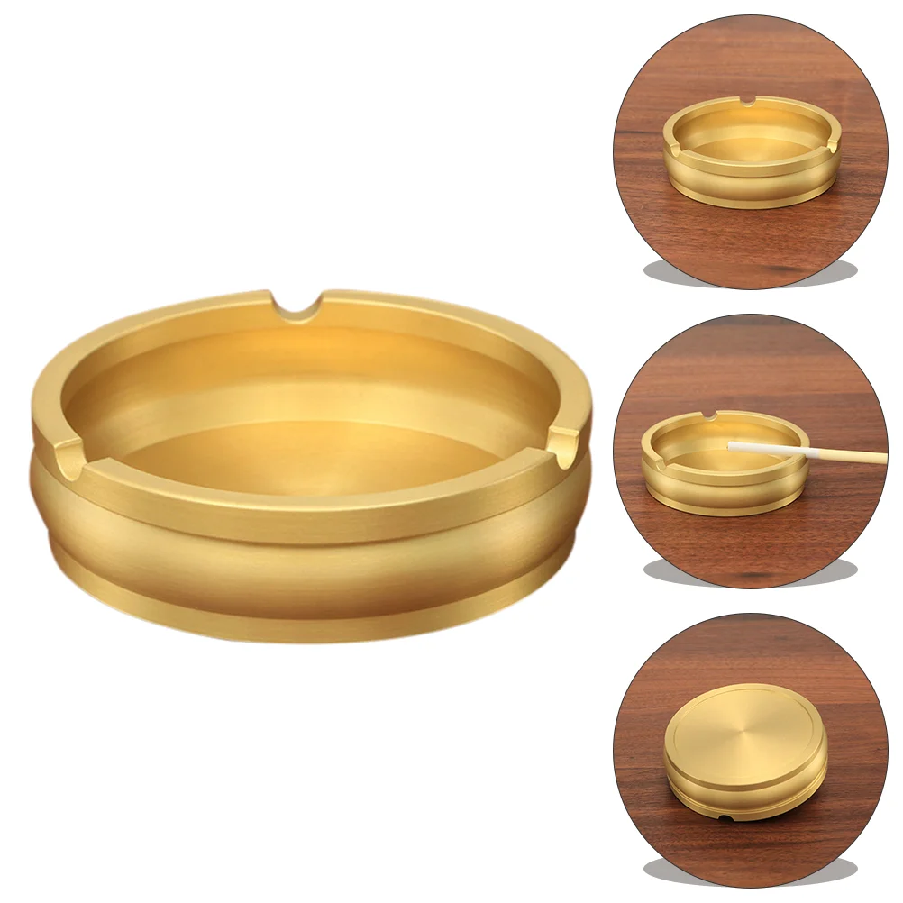 

Brass Ashtray Cigarette Ash Holder Office Simple Ashtray Cigarette Container