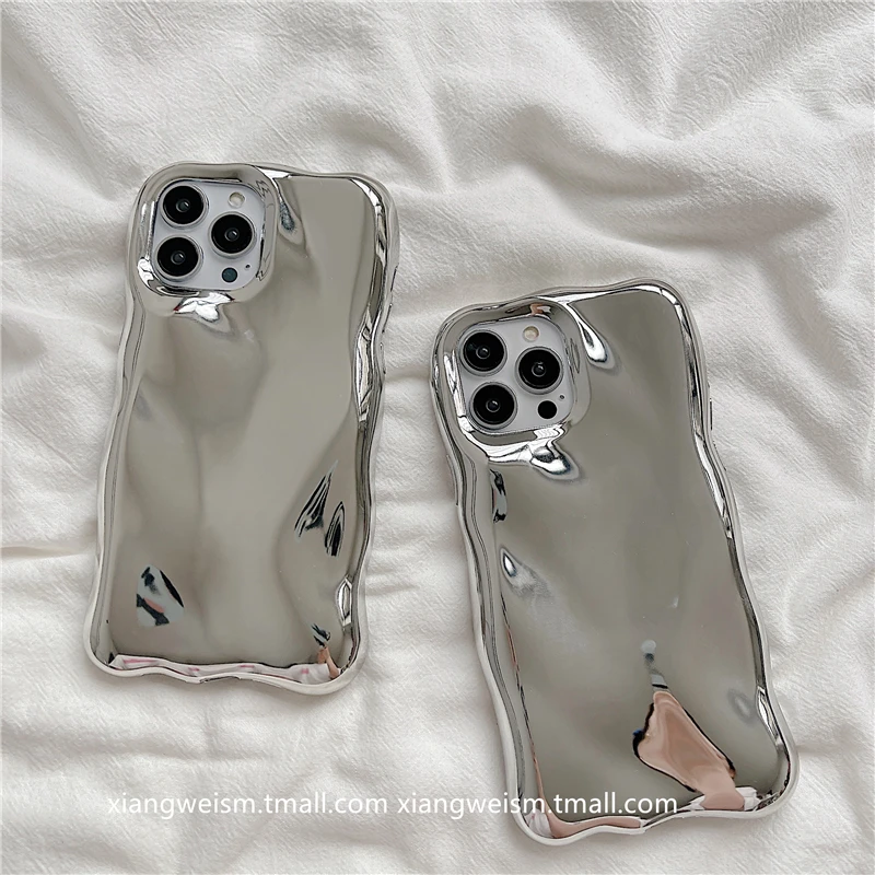 

Advanced Electroplated Silver Wave Meteorite Pattern Phone Case
