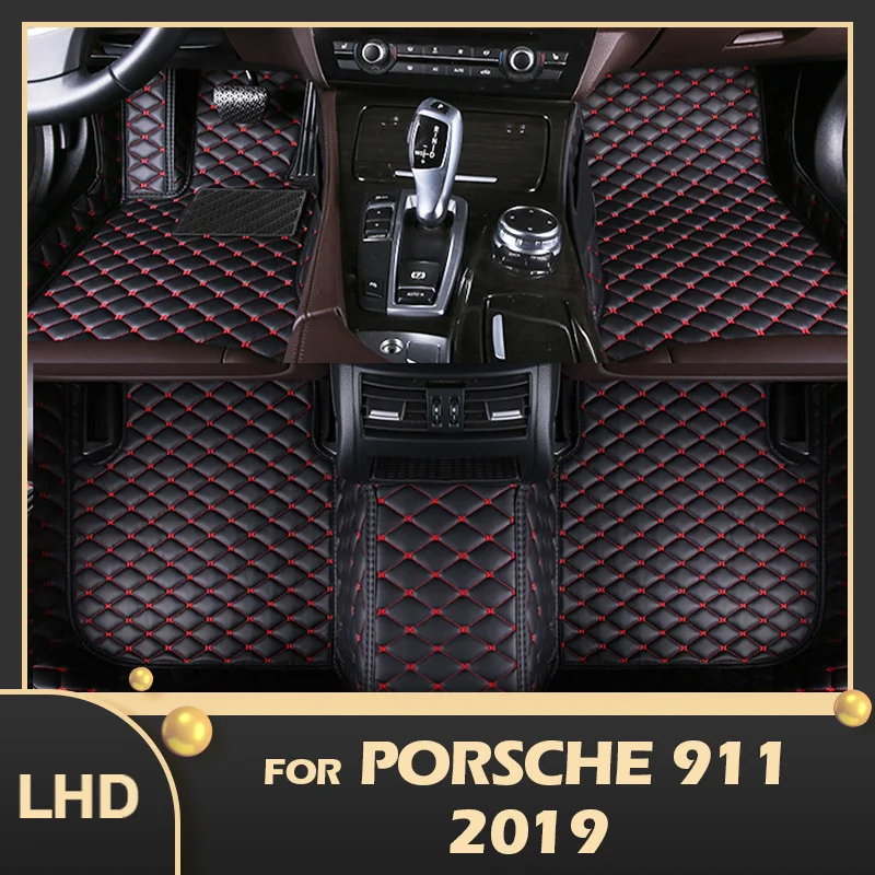 

Автомобильные напольные коврики для Porsche 911 2019, индивидуальные автомобильные накладки на ногу, аксессуары для интерьера