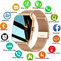 2021 bluetooth compatibleanswer call smart watch women men full touch dial call fitness tracker ip67 waterproof smartwatch women