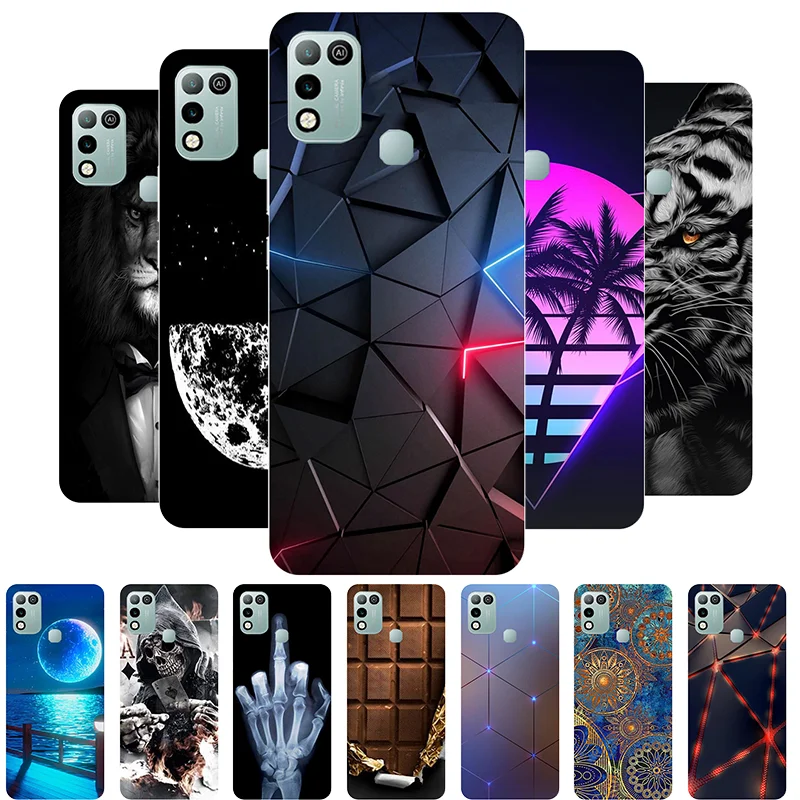 for infinix hot 10 play case silicon back cover phone case on infinix hot 10 play soft case for infinix hot10 play funda cartoon free global shipping
