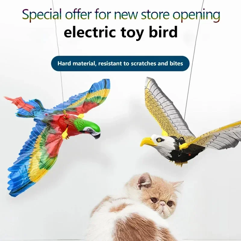 

Имитация птицы, интерактивные игрушки для кошек, электрическая подвесная орла, летающая птица, кошка, волшебная игра, кошка, Стик, открытие царапин, льготная
