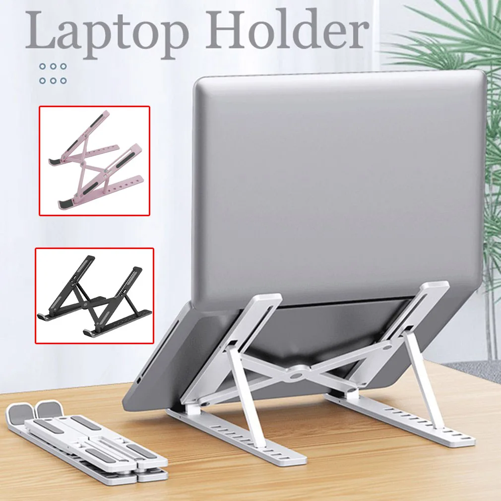 

Adjustable Laptop Stand plastic For Macbook Computer PC iPad Tablet Table Support Notebook Stand Cooling Pad Aluminum alloy