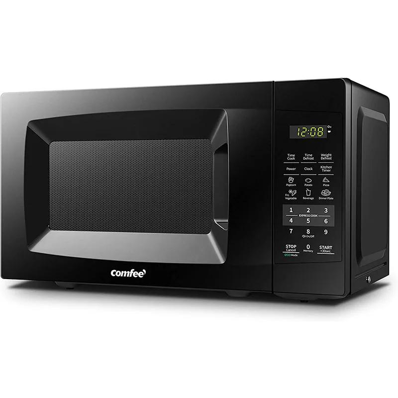 

COMFEE' EM720CPL-PMB Countertop Microwave Oven with Sound On/Off, ECO Mode and Easy One-Touch Buttons, 0.7cu.ft, 700W, Black