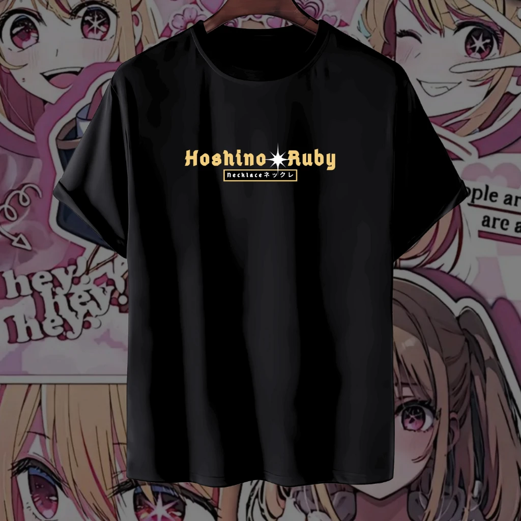KRONE Kaos Anime RUBY HOSHINO Katun Premium 24s БЕЗ ДАТЧИКА - футболка Oshi No Ko Oversize Pria Dewasa