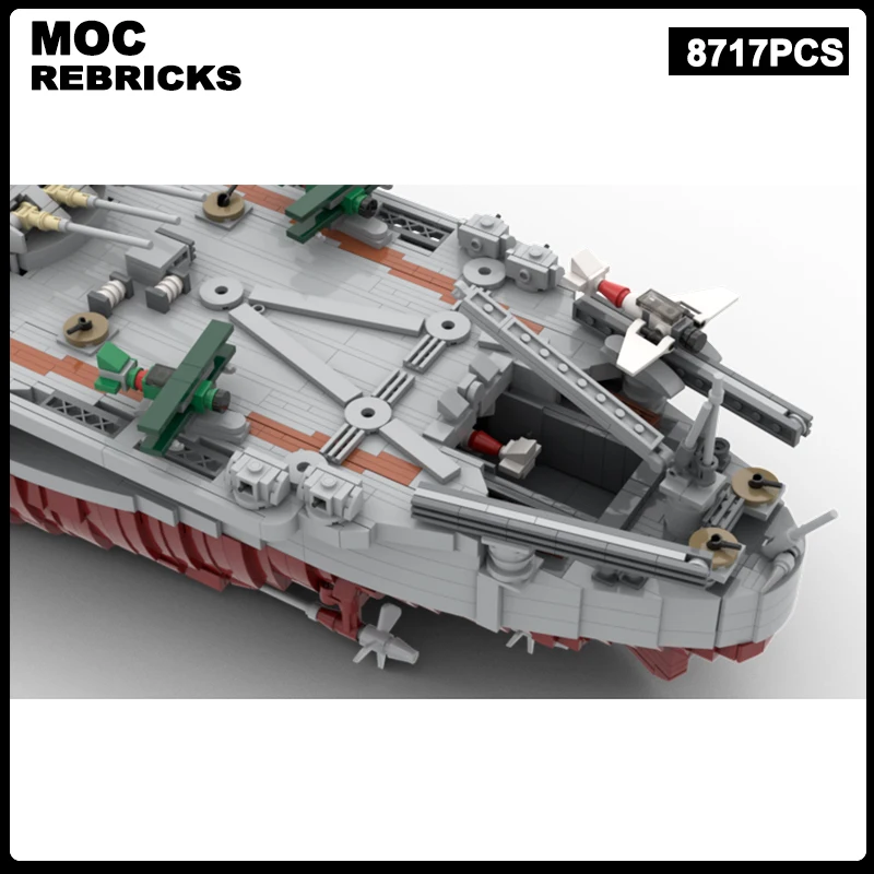 Японская военная серия WW2 темно-синий линкор IJN Yamato космический корабль MOC