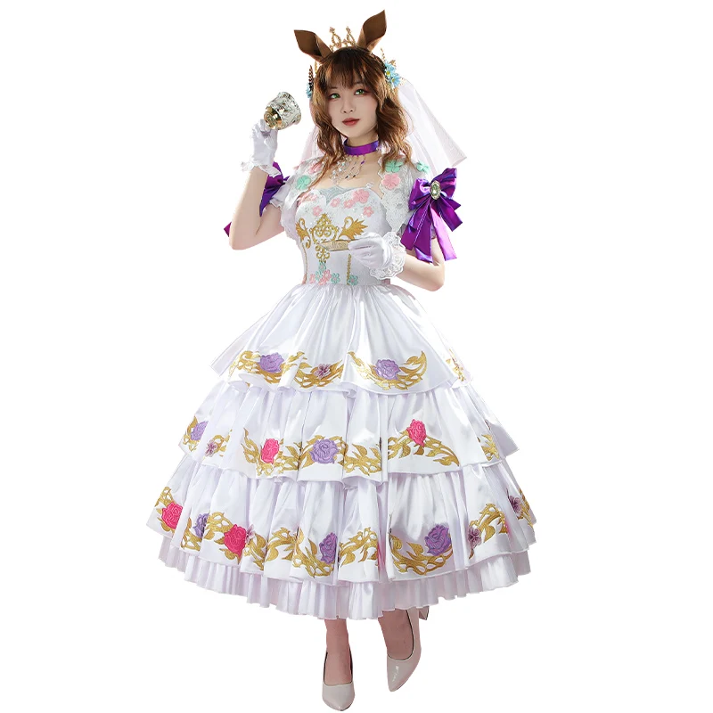 Aston Machan Косплей Платье Игра Pretty Derby Аниме Женщины Девушки Мода Свадебное Cos Одежда