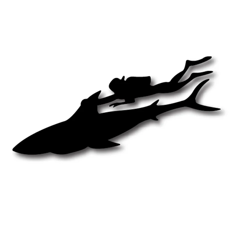 

Водостойкая автомобильная наклейка для дайвера и акулы, стиль автомобиля, светоотражающий тип