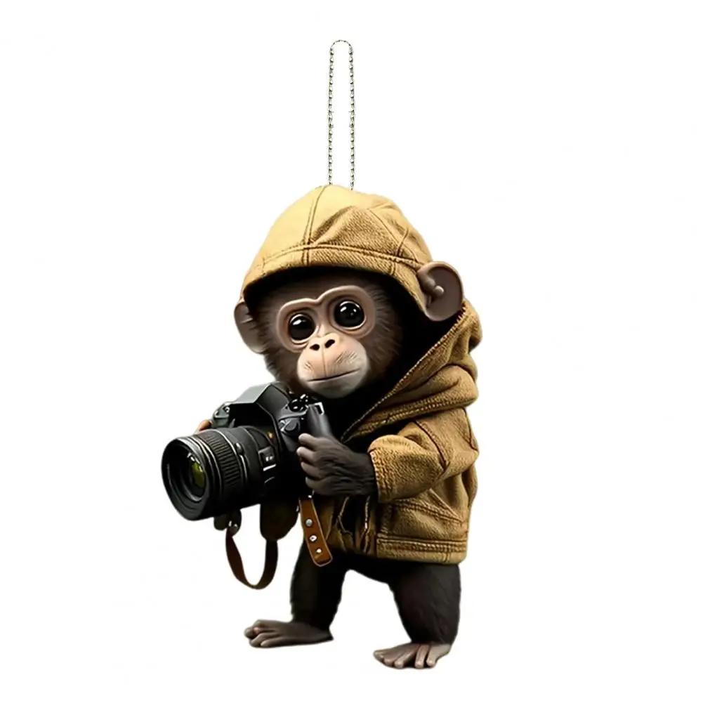 2D мультяшный кулон «Кошка, собака, обезьяна», двухсторонний принт, акриловое украшение, зимние рождественские украшения, автомобильный рюкзак, подвеска, подарки