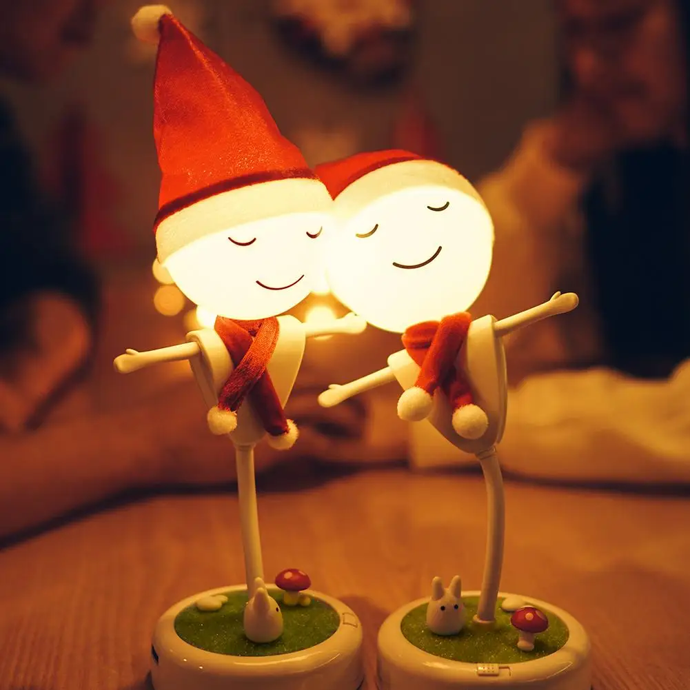 

Новый милый светильник в виде пугала, более плавный светодиодный ночник в виде пугала, ночник в спальню, внутренний декор, зарядка через USB, Д...