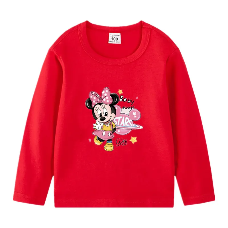 Осенняя футболка для маленьких девочек топы футболки с длинным рукавом и