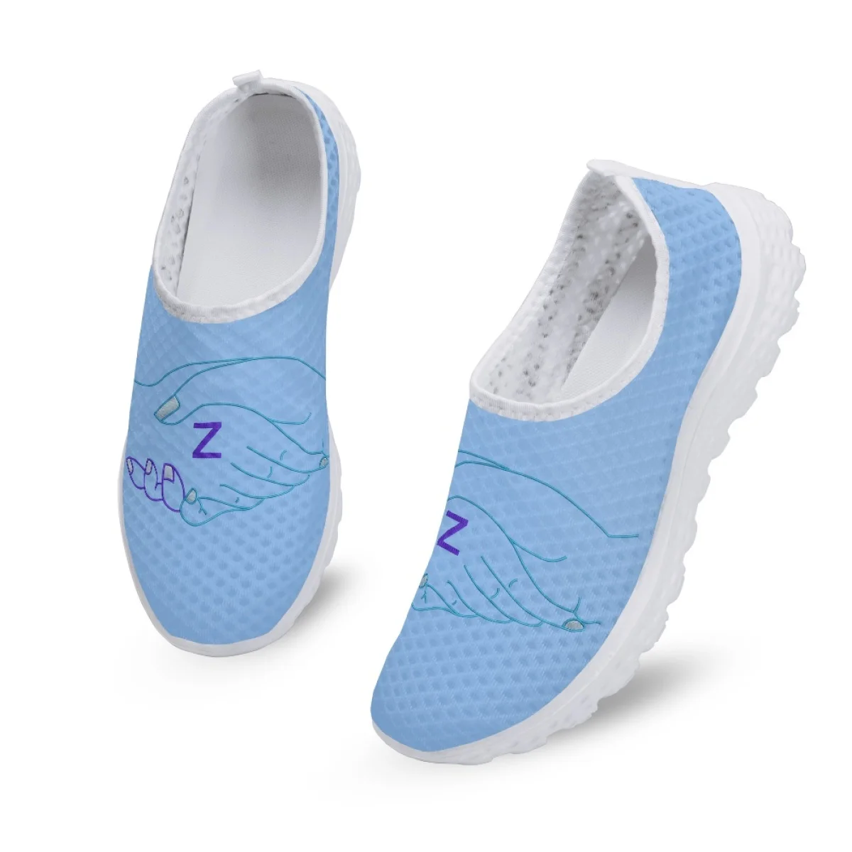 Zeta Amicae Brand Designer Flats Women Shoes Sneakers Casual Breathable Running Shoes for Teen Girls Student Super Light Mesh